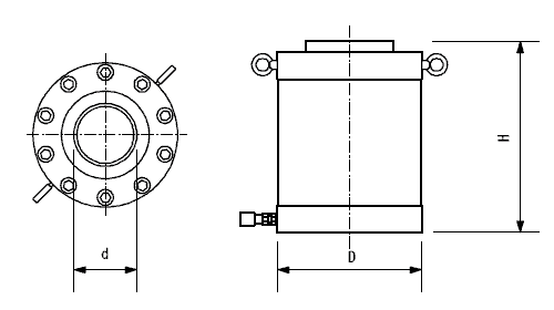 センターホール型油圧ジャッキ 図面